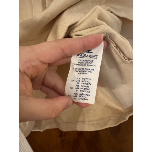 Wanakome Cropped Cream Sweatshirt Hoodie Size Large Womens Canada - Picture 4 of 7